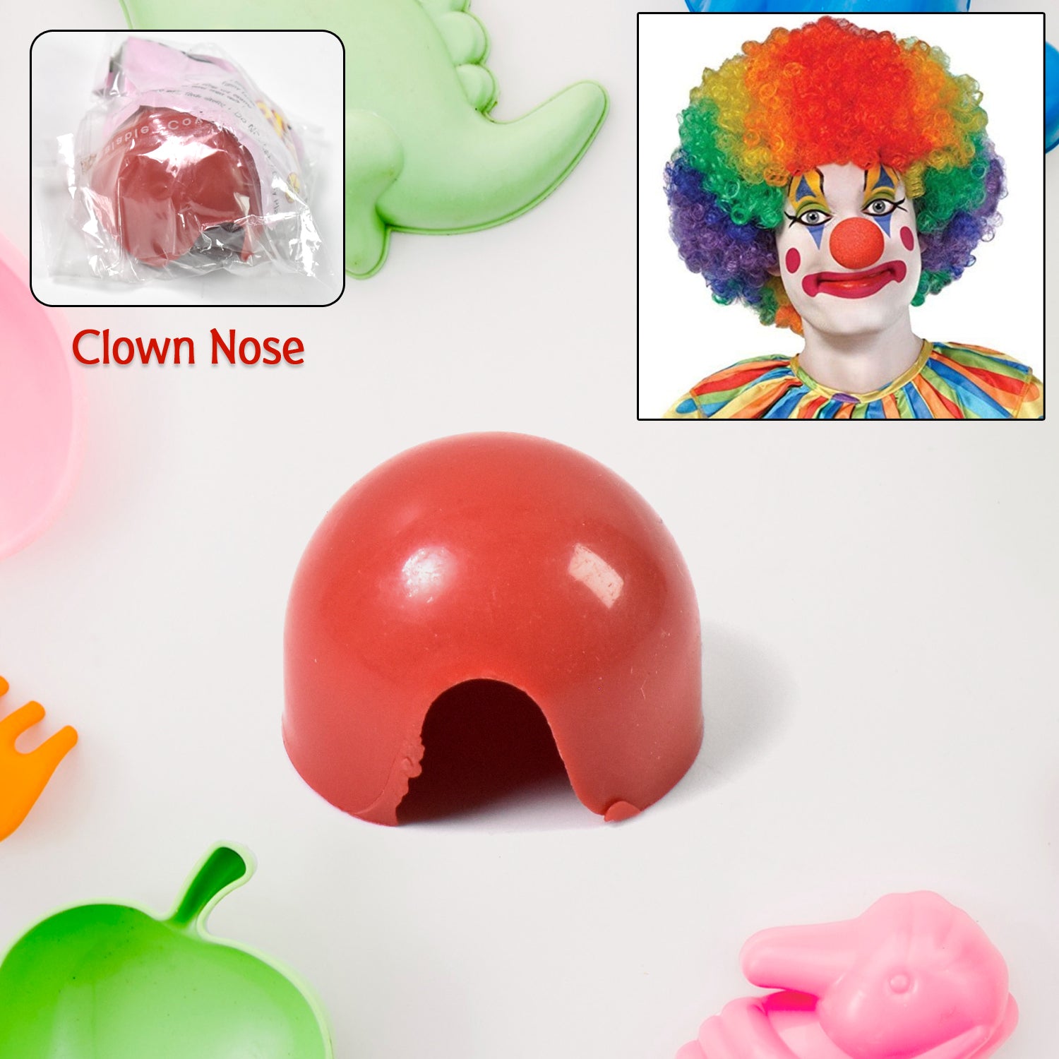 Small Plastic Joker Clown Nose Toy (1 Pc  Mix Color  Design) Small Plastic Joker Clown Nose Toy (1 Pc  Mix Color  Design)